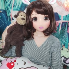 (Strawberry)Sweet Girl Resin Half Head Female Cartoon Character Kigurumi Mask With Cosplay Anime Role Lolita Mask Crossdress Doll